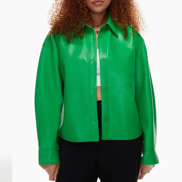 Aritzia Jackets & Blazers - Aritzia Faux Leather Shirt